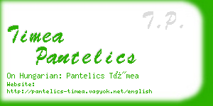 timea pantelics business card